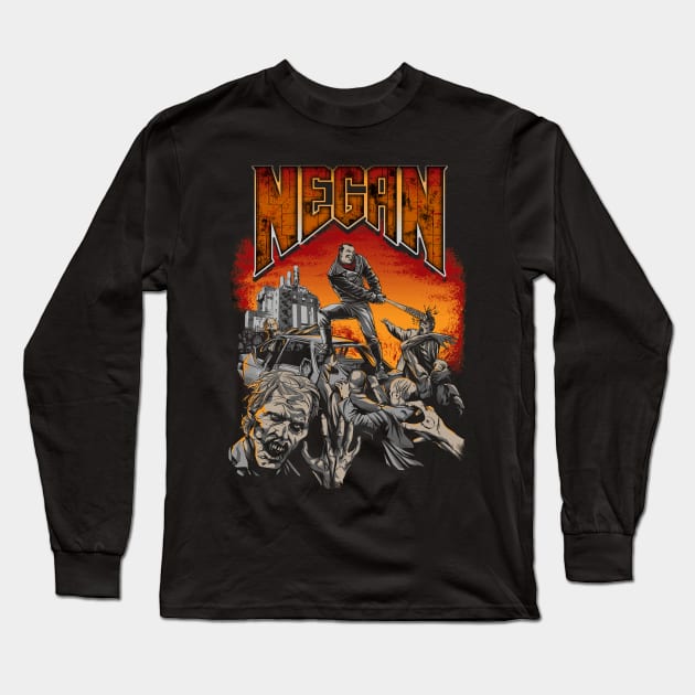 Negan Long Sleeve T-Shirt by RedBug01